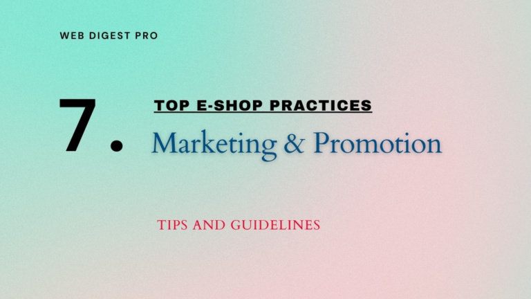 Top E-Shop Practices: 7. Marketing and Promotion