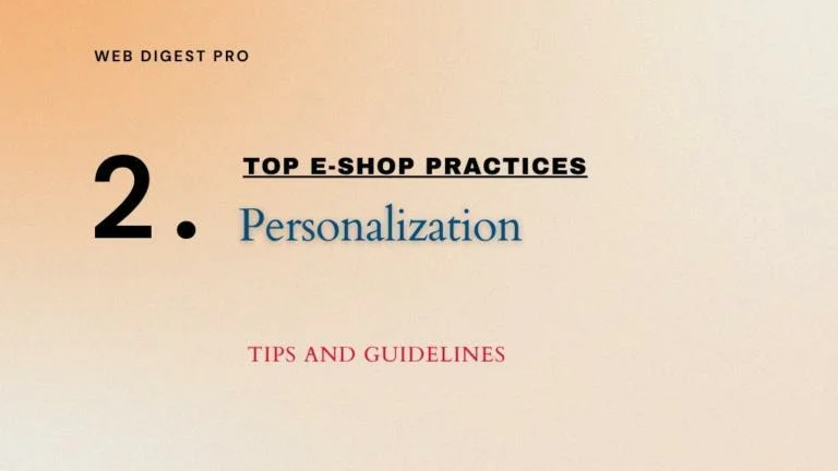 Top E-Shop Practices: 2. Personalization